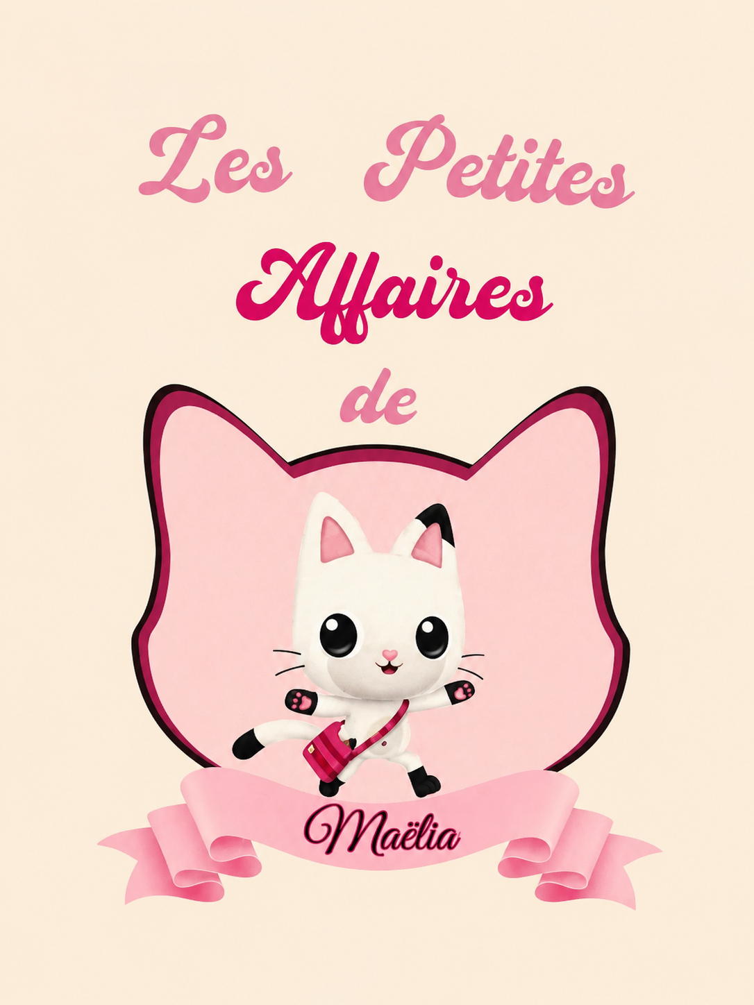 zoom sur le design du tote bag représentant le design de Pandy Patte personnalisé avec prénom d'enfant