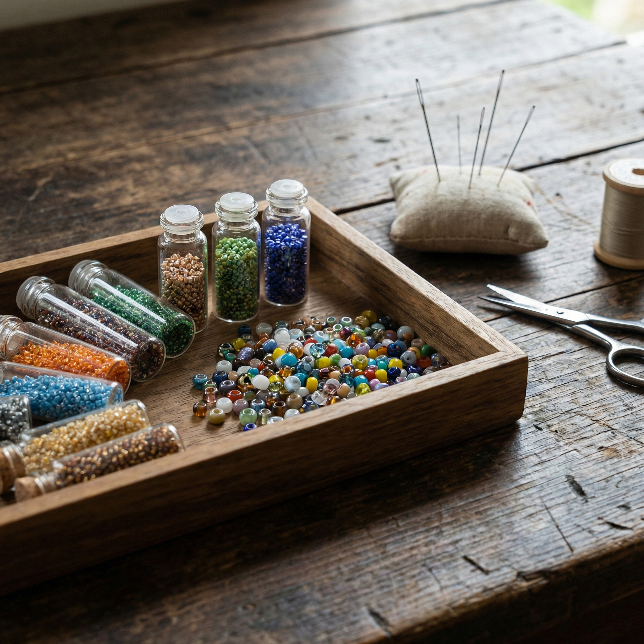 Boucle d'oreille en perles délicates