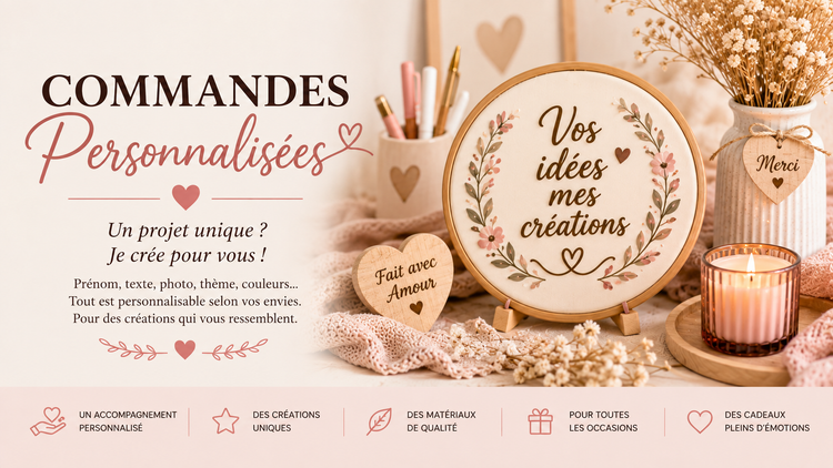 Commandes personnalisées Heyl’Créations, espace permettant aux clients de retrouver leur création sur mesure et de finaliser leur commande.