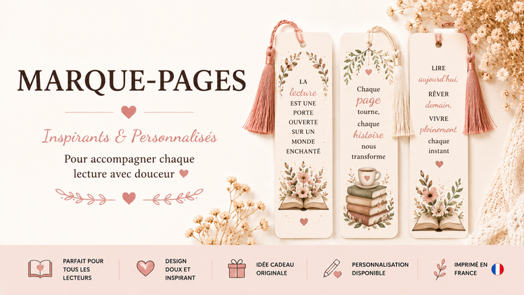 Collection de marque-pages personnalisés Heyl'Créations