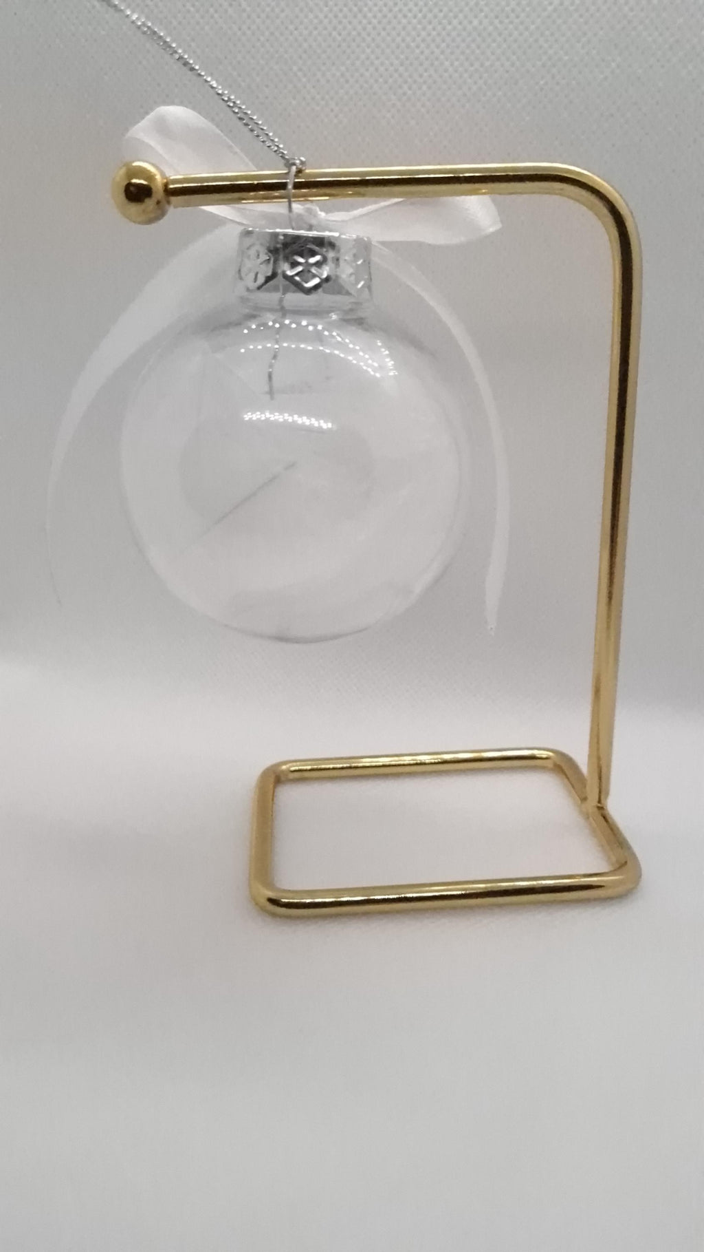 Boule de noël plume personnalisée avec prénom