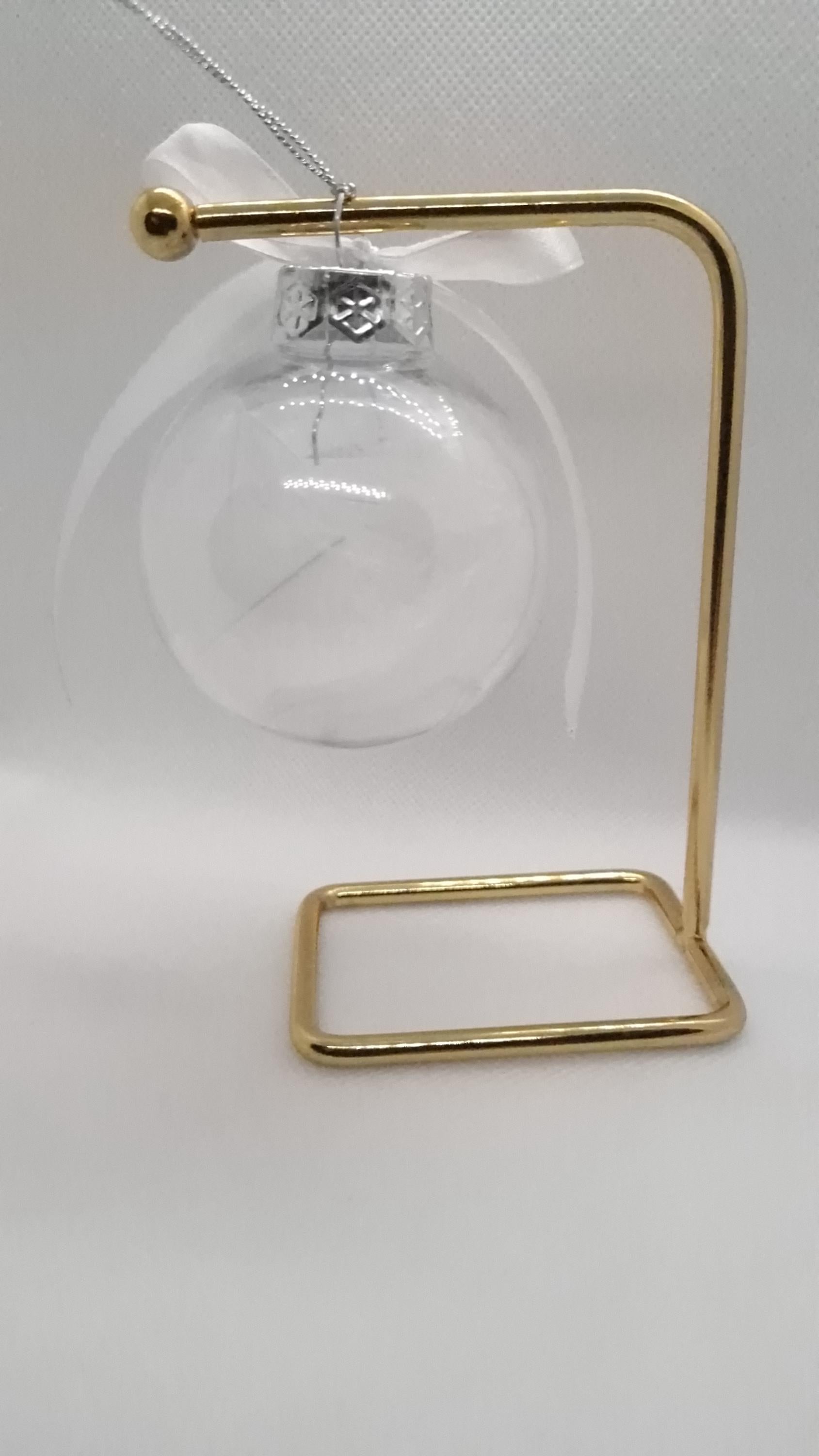 Boule de noël plume personnalisée avec prénom