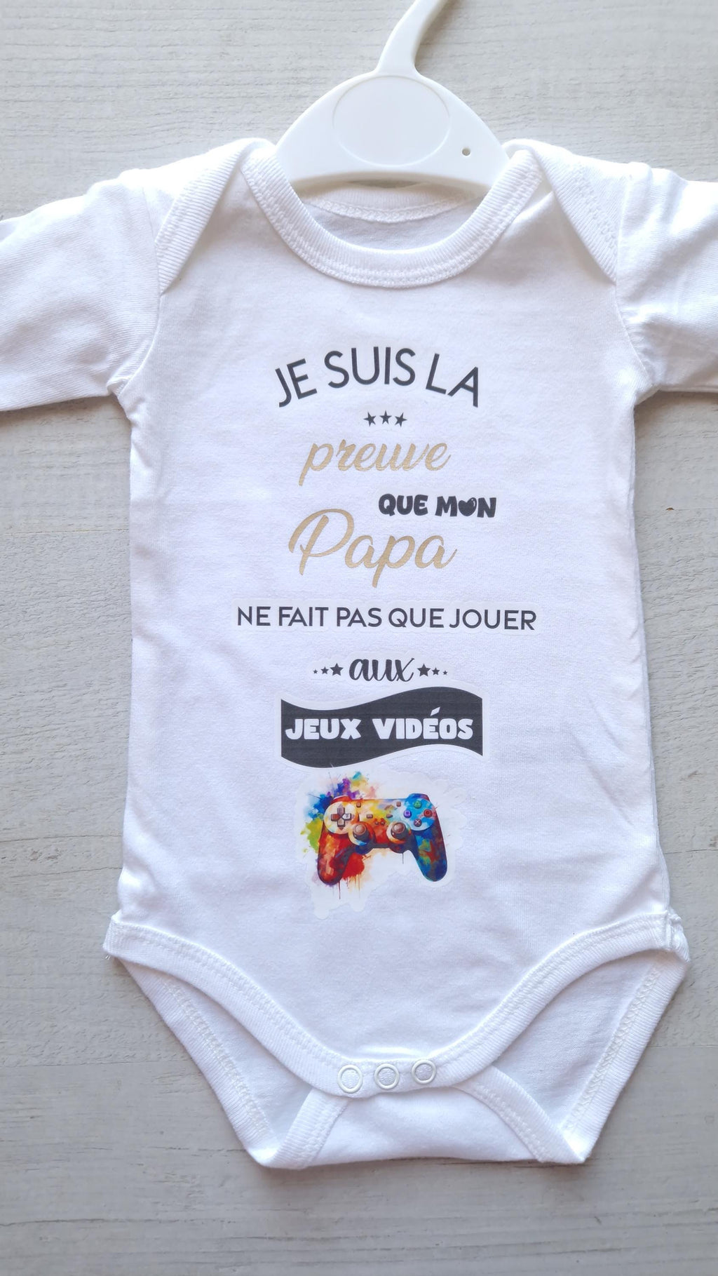 Bodie/ Body bébé personnalisé " Papa Gamer " Humour