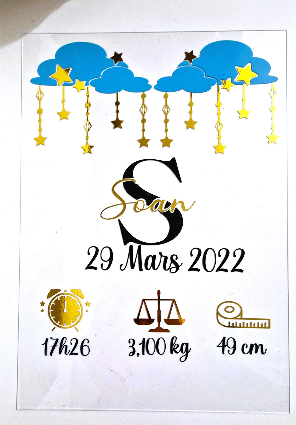 Plaque de Naissance personnalisée