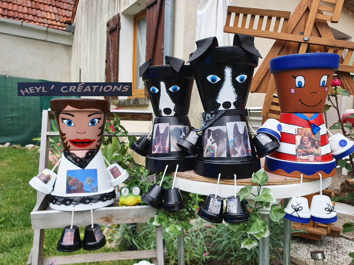 Cache-pot personnage personnalisé photo décoration artisanale unique Heyl’Créations