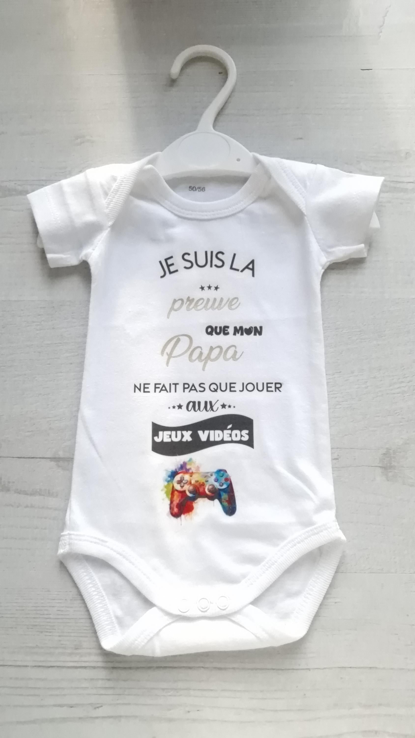Bodie/ Body bébé personnalisé " Papa Gamer " Humour