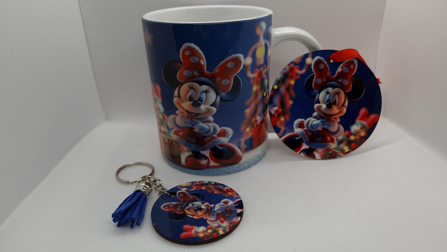 Coffret cadeau Noël enfant personnalisé mug porte clés décoration Heyl’Créations