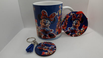 Coffret cadeau Noël enfant personnalisé mug porte clés décoration Heyl’Créations