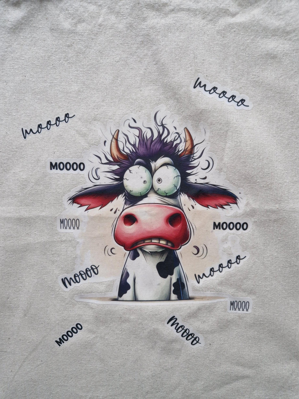 Tote bag humoristique " La vache folle "