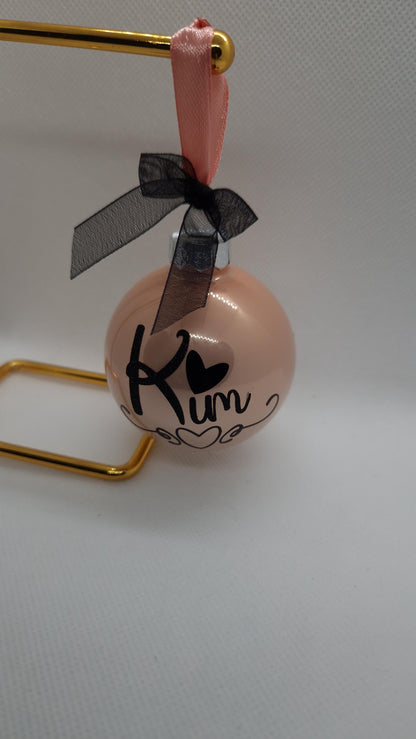 Boule Noël personnalisée prénom décoration sapin Heyl’Créations