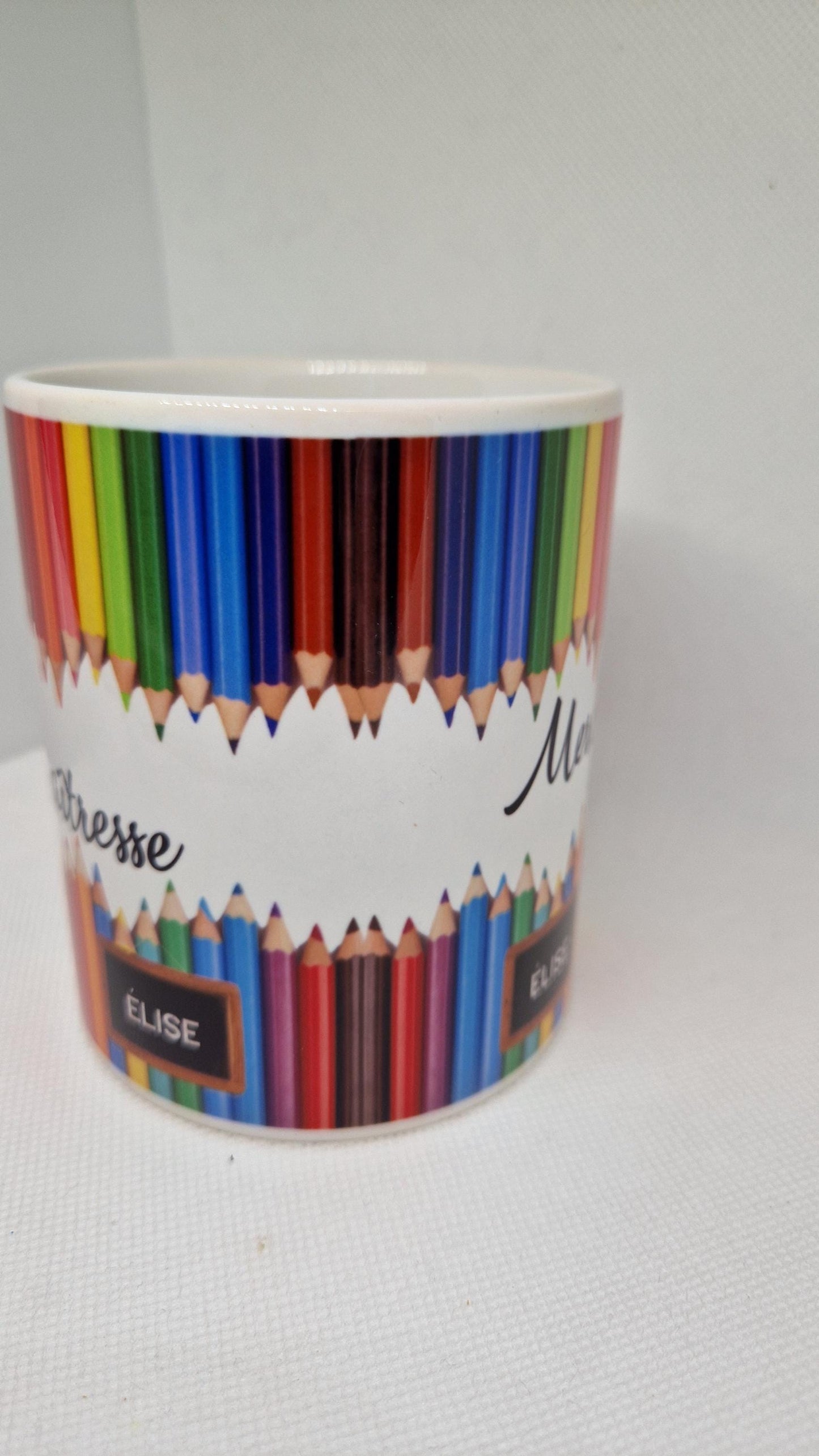 Mug maîtresse personnalisé cadeau fin année scolaire prénom enfant Heyl’Créations