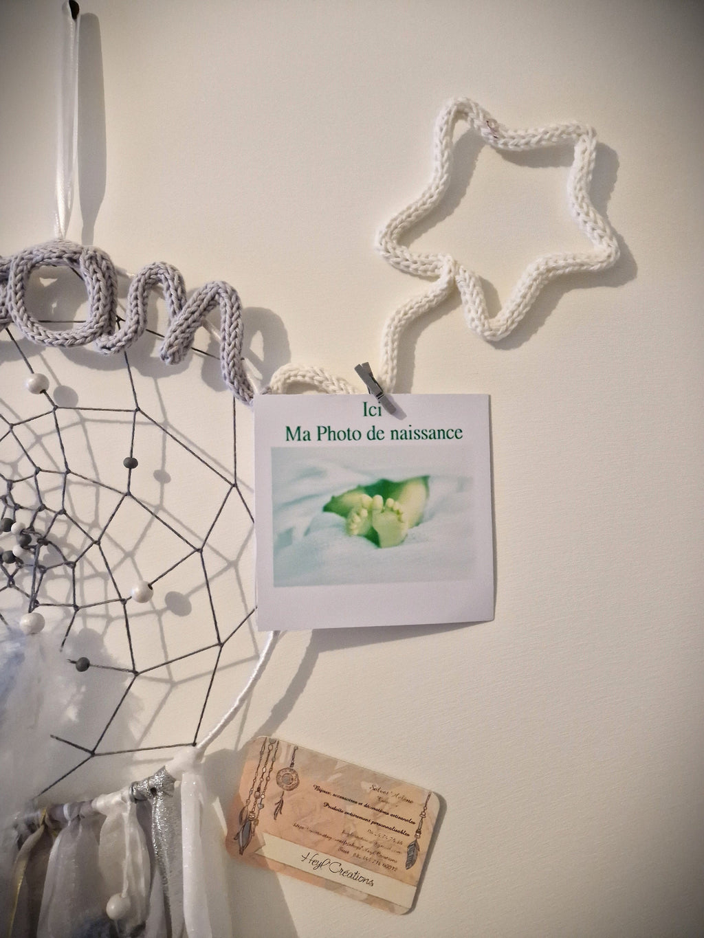 Attrape rêve de naissance et photo