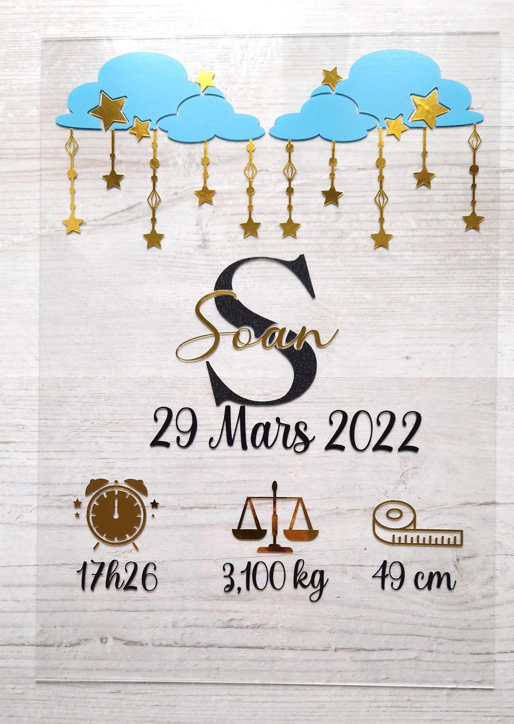 Plaque de Naissance personnalisée