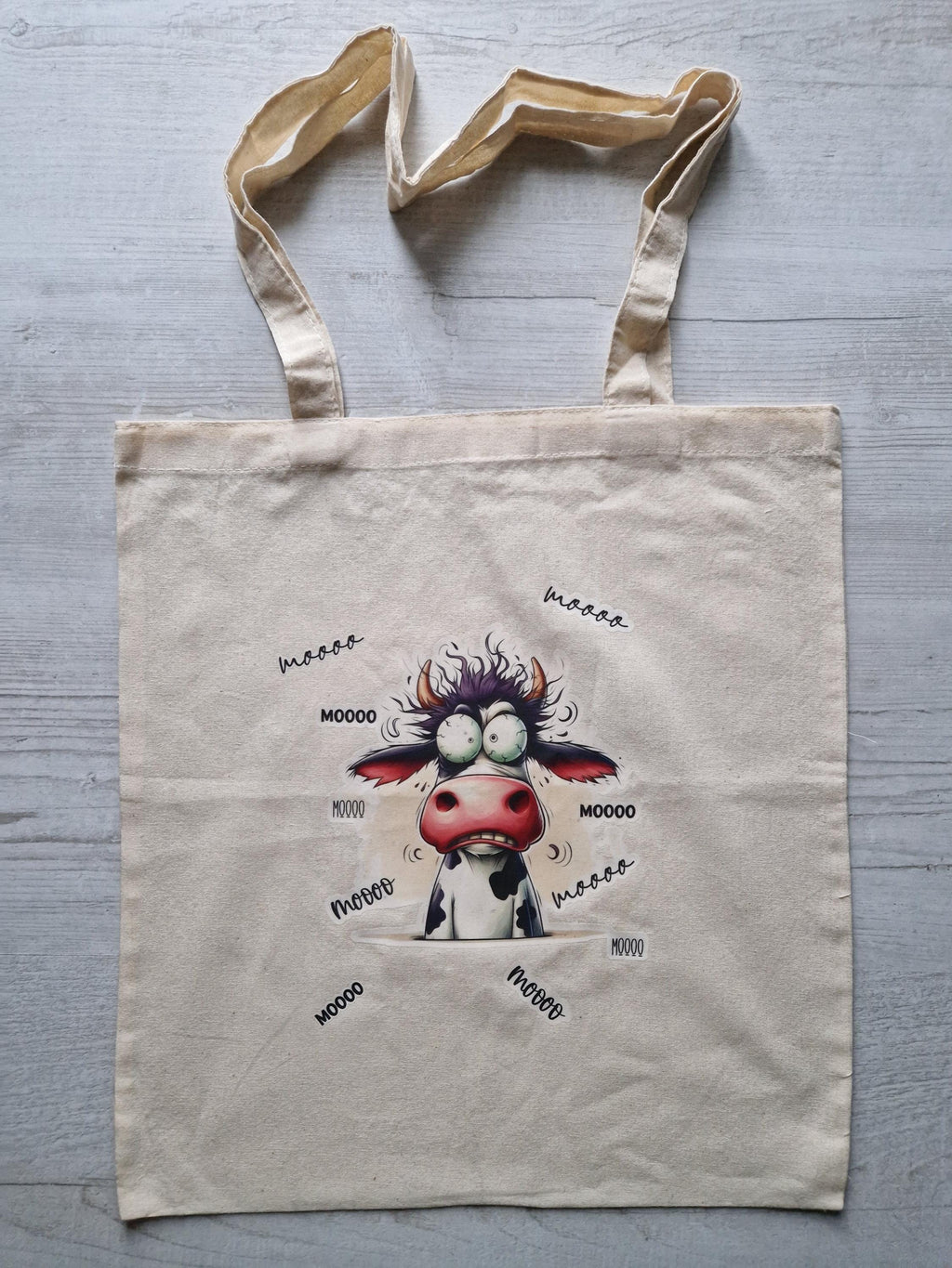 Tote bag humoristique " La vache folle "