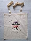 Tote bag humoristique " La vache folle "