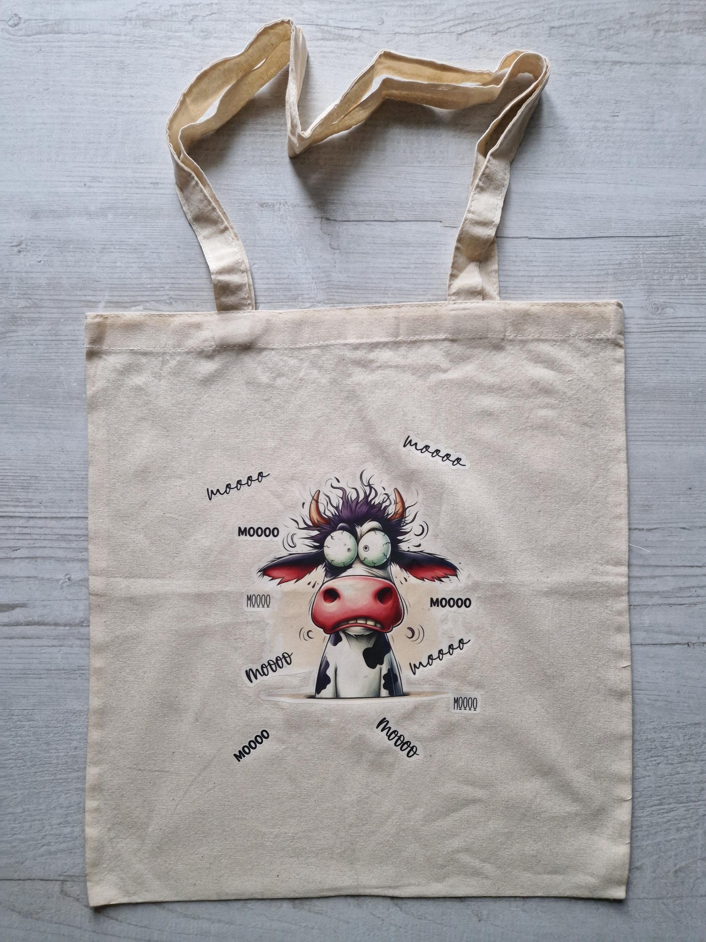 Tote bag humoristique " La vache folle "