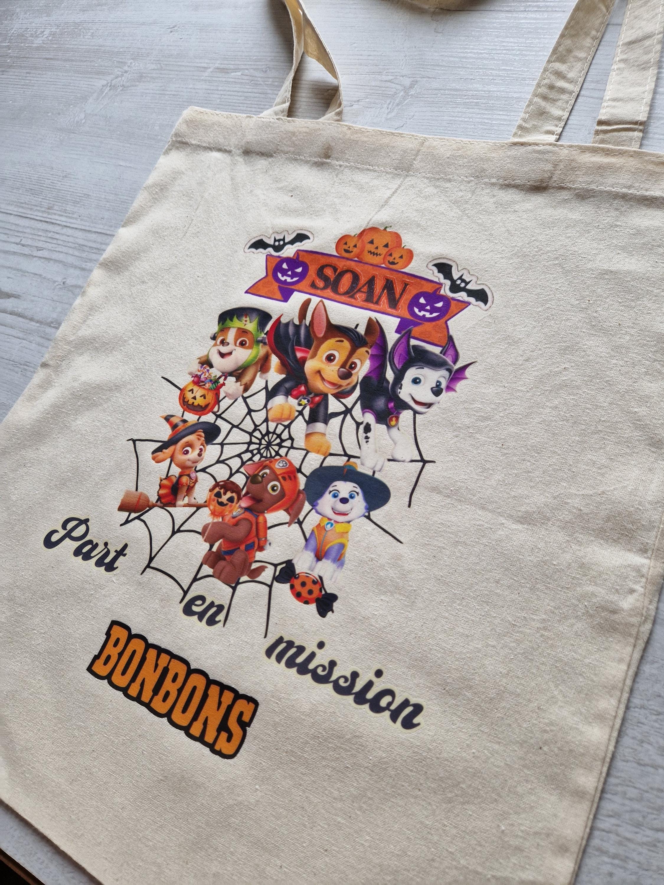 Sac pour bonbon halloween personnalisé avec prénom pour enfant