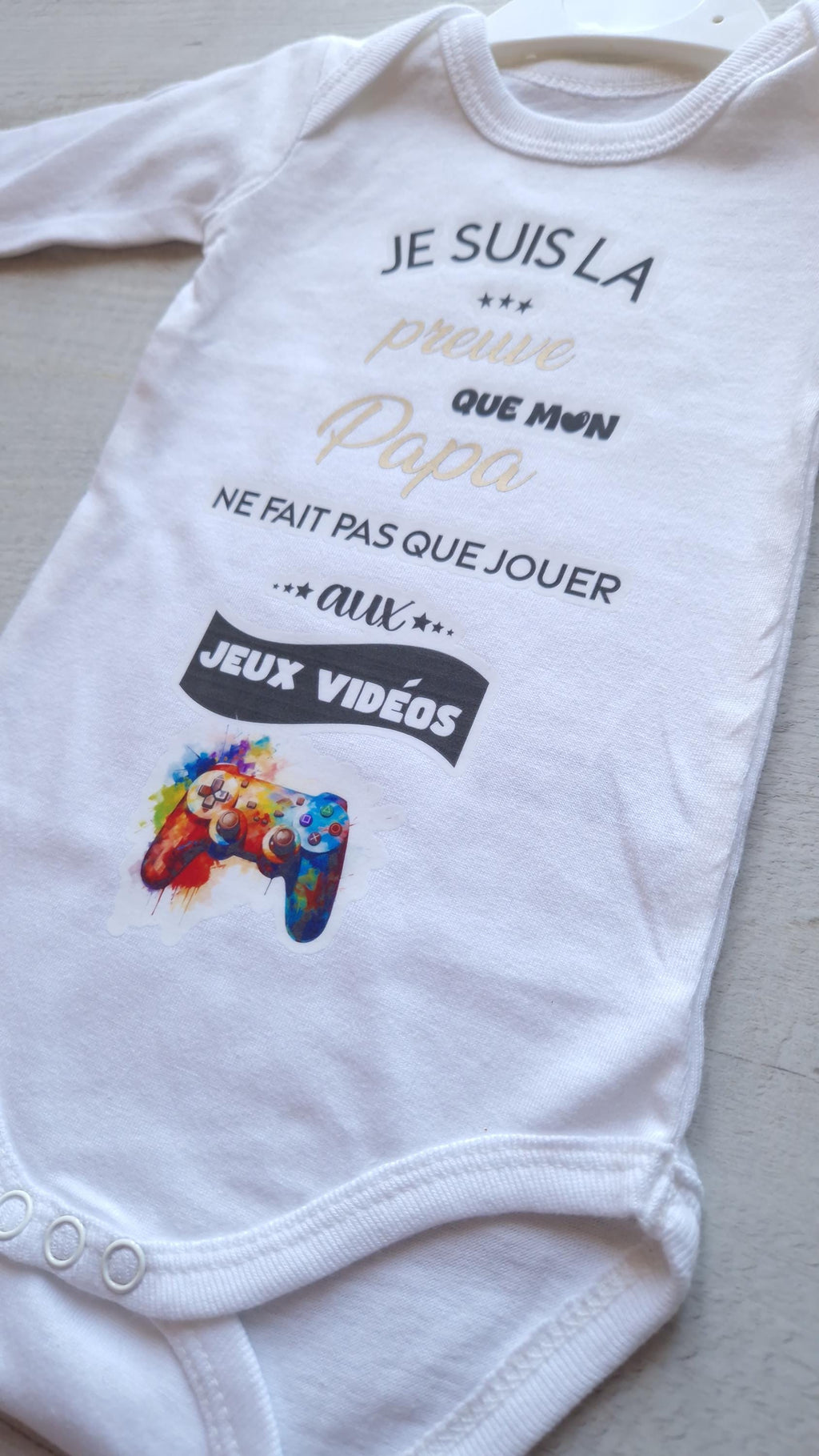 Bodie/ Body bébé personnalisé " Papa Gamer " Humour
