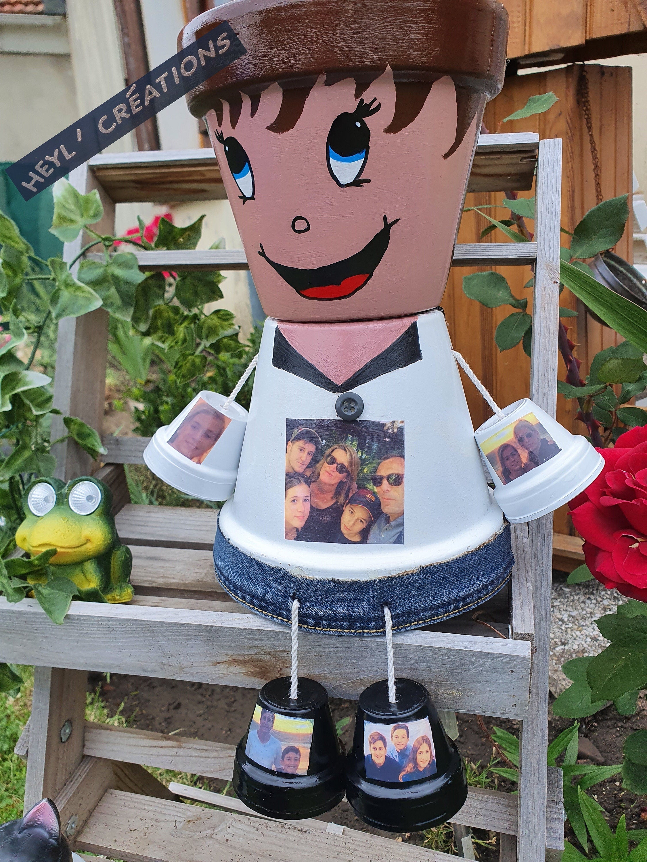 Cache pot personnage personnalisé et personnalisable avec vos photos