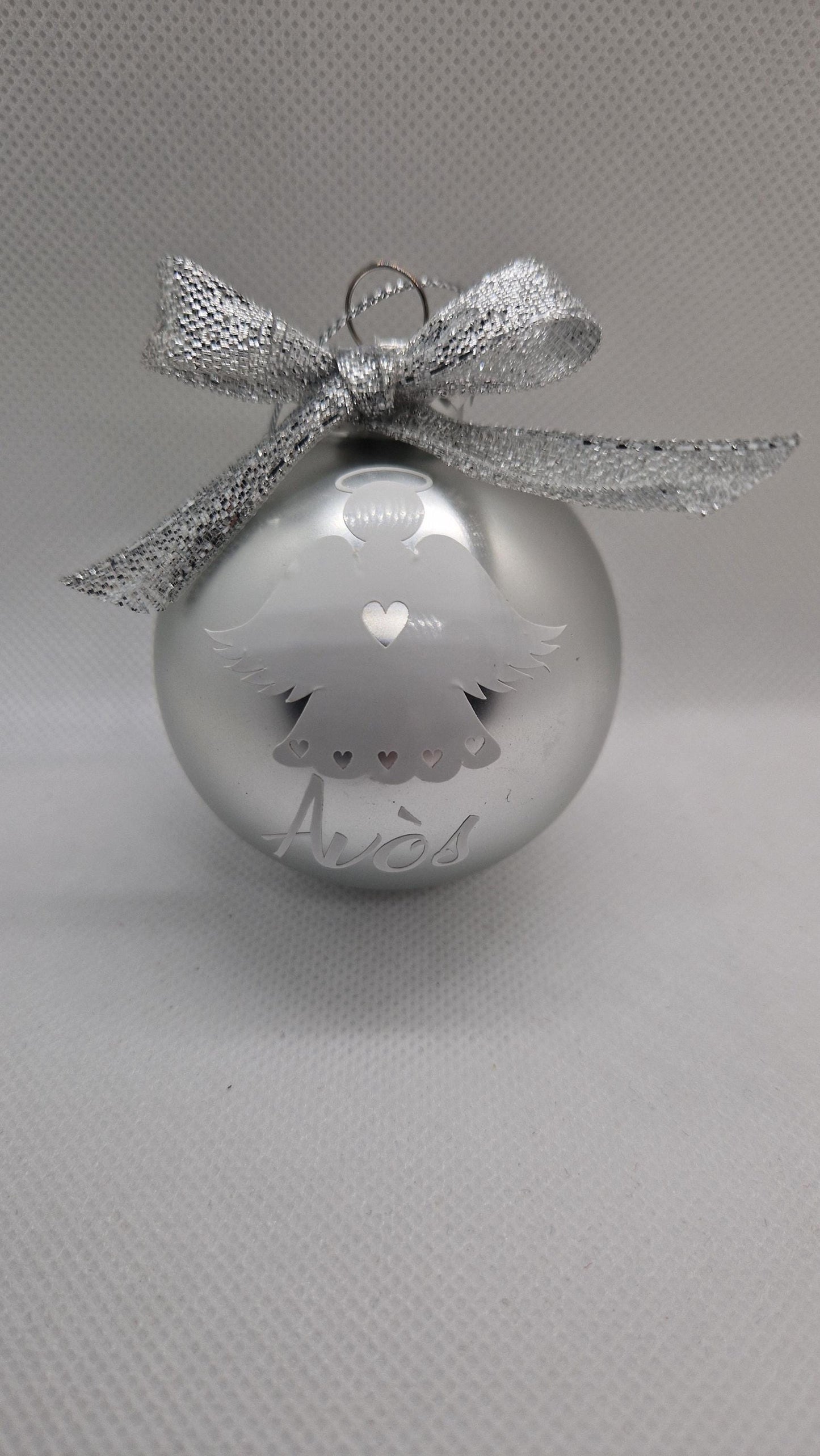 Boule Noël ange personnalisée souvenir défunt hommage Heyl’Créations