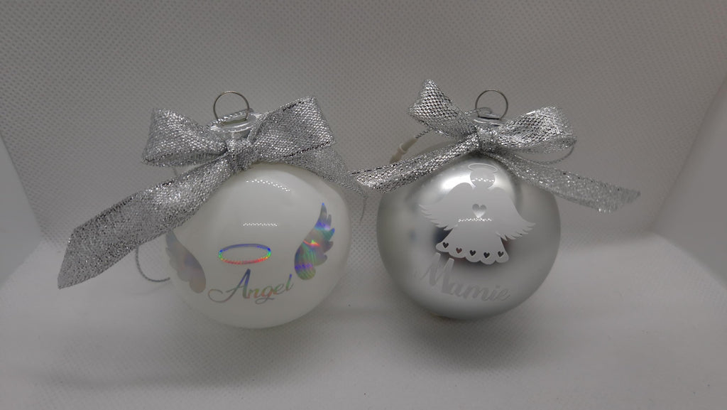 Boule de noël "ange" pour nos défunts/ proches partit trop tôt