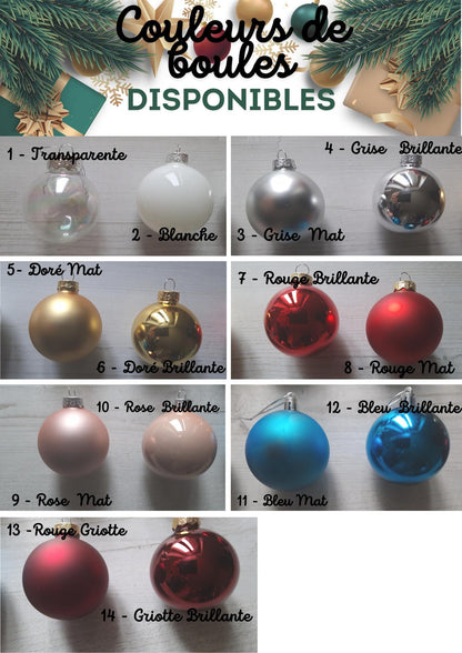 Coffret premier Noël bébé personnalisé boule chaussette Heyl’Créations