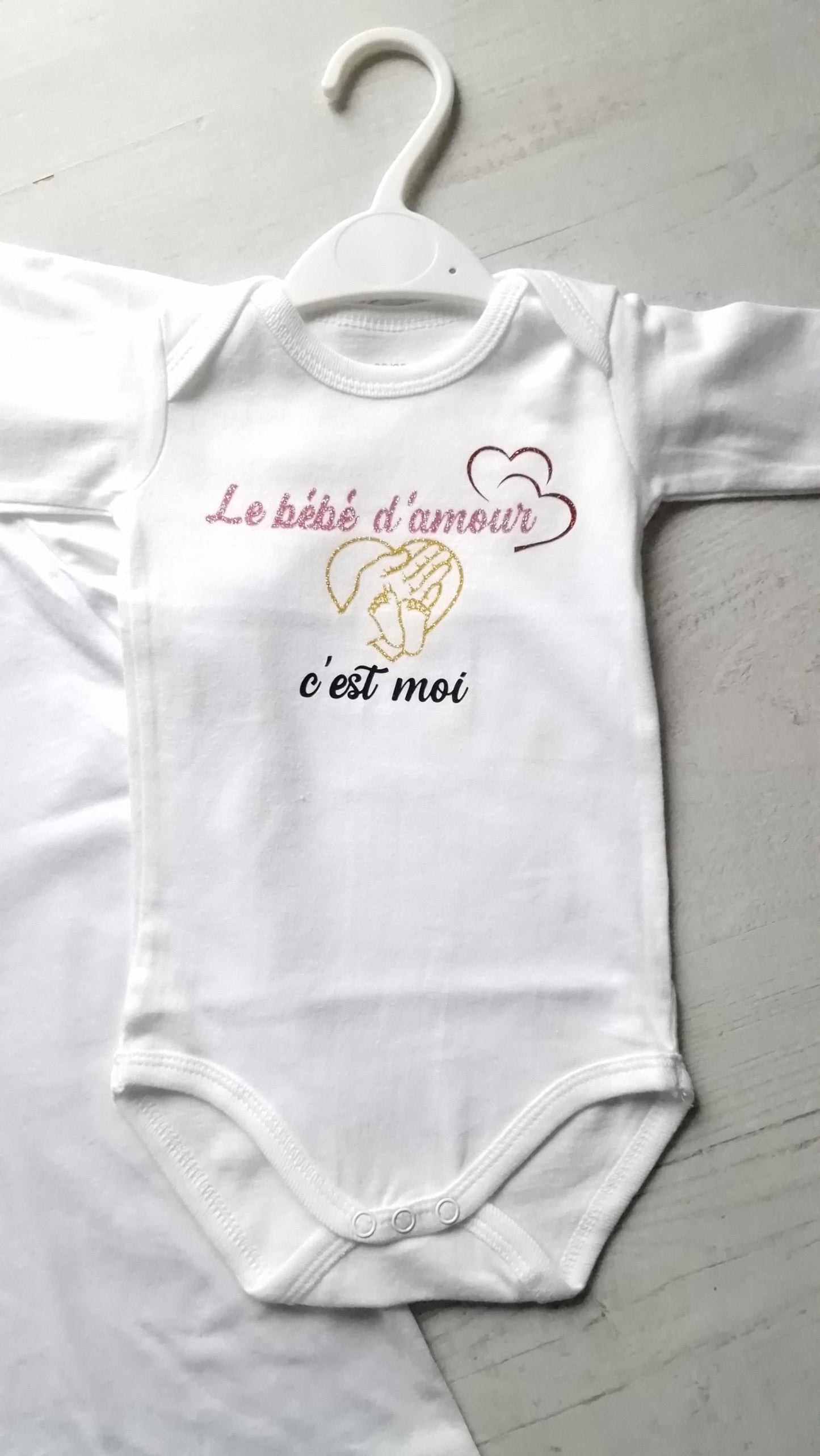 Ensemble assorti maman bébé personnalisé t-shirt body duo naissance Heyl’Créations