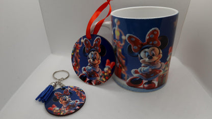 Coffret cadeau Noël enfant personnalisé mug porte clés décoration Heyl’Créations