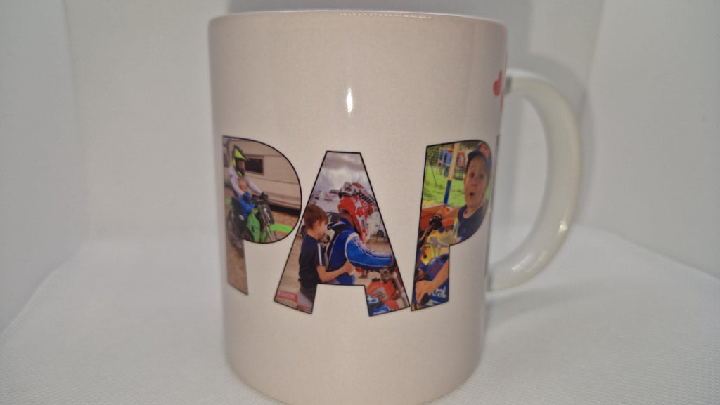 Mug avec petit mot personnalisé avec photos " Mamie" "Papi" ..