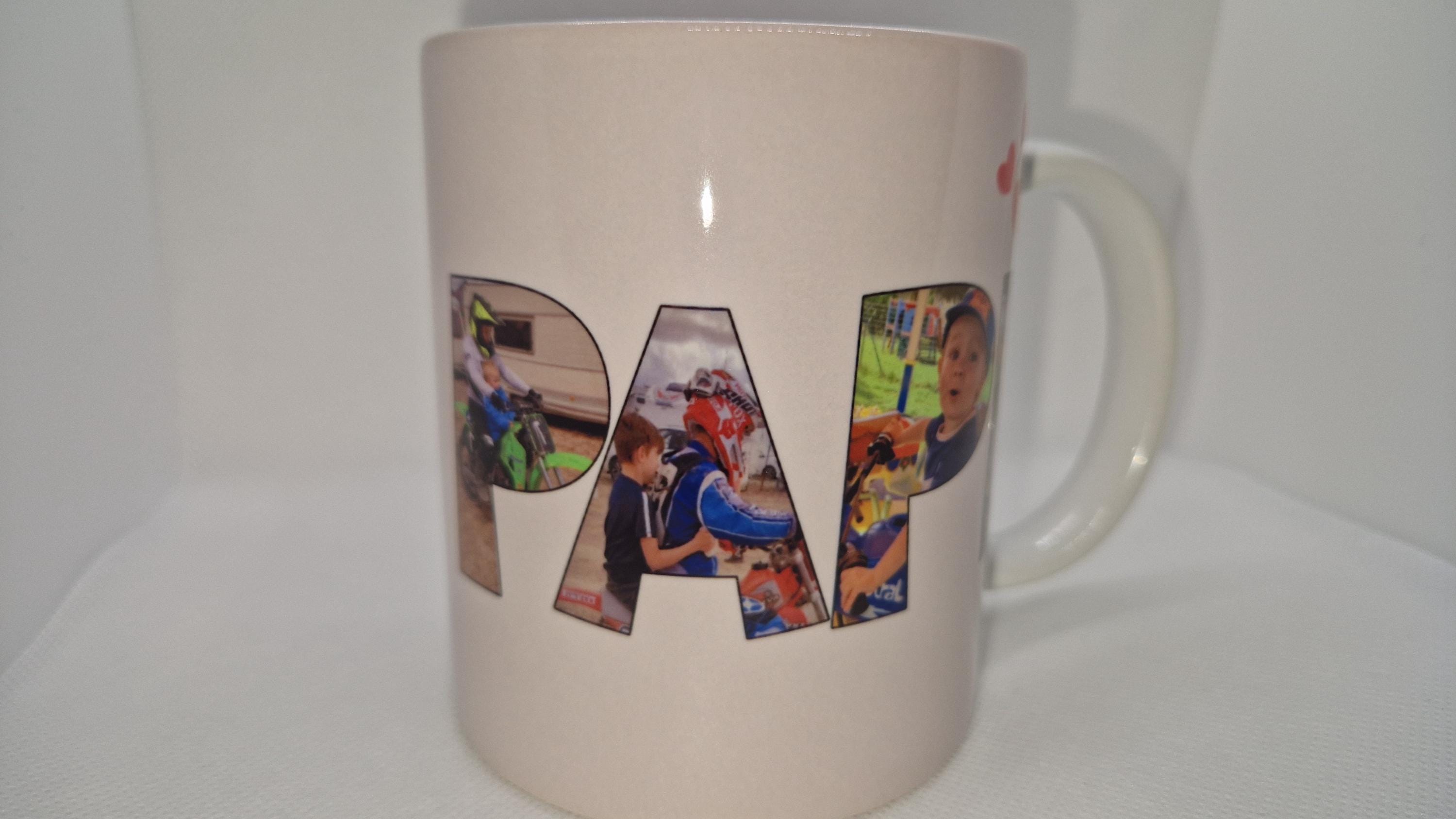 Mug avec petit mot personnalisé avec photos " Mamie" "Papi" ..