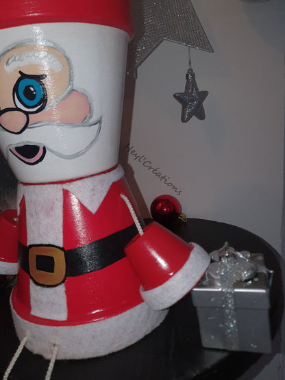 Cache-pot Père Noël fait main décoration Noël artisanale Heyl’Créations