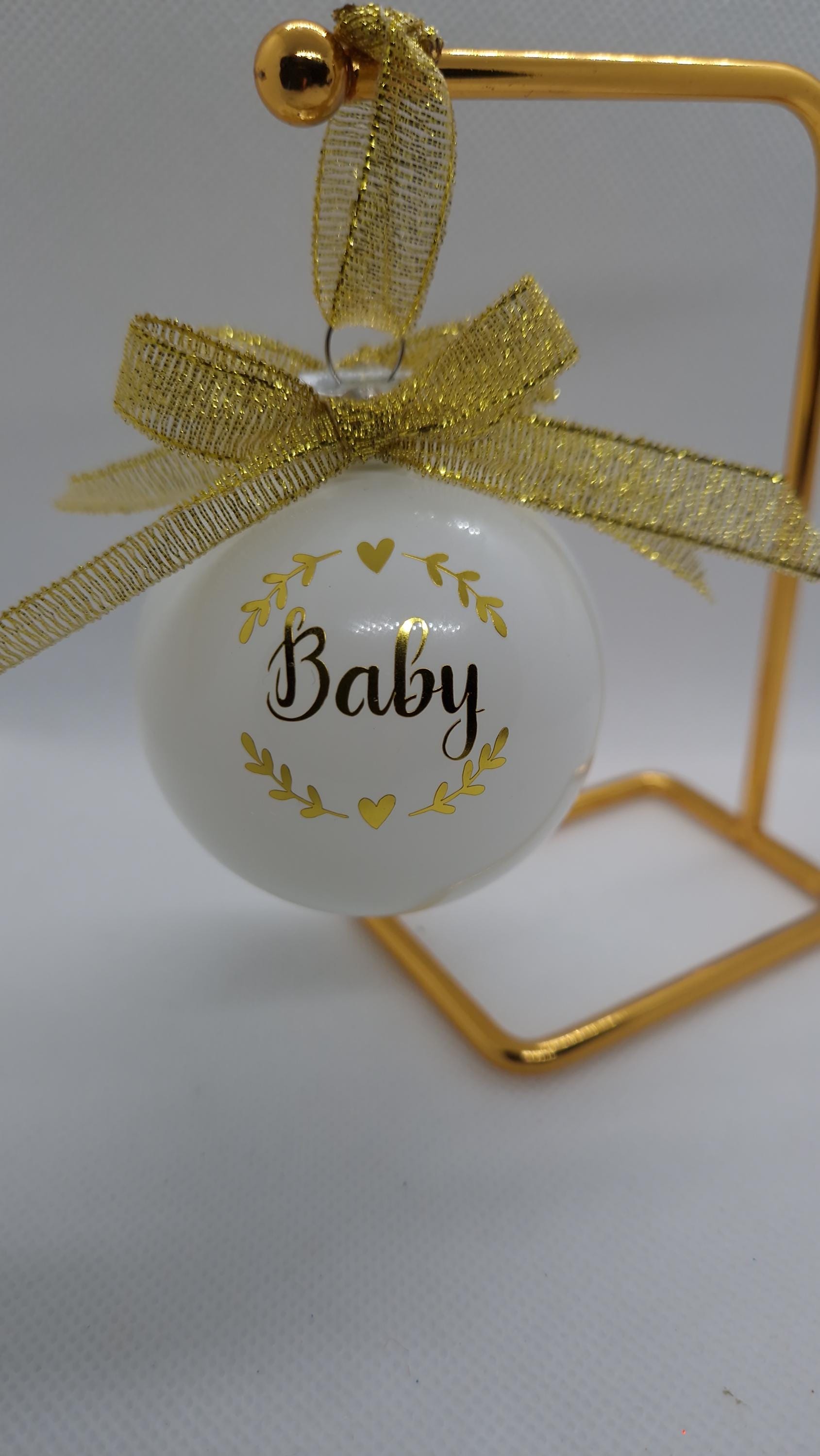 Boule Noël annonce grossesse décoration sapin futur bébé Heyl’Créations
