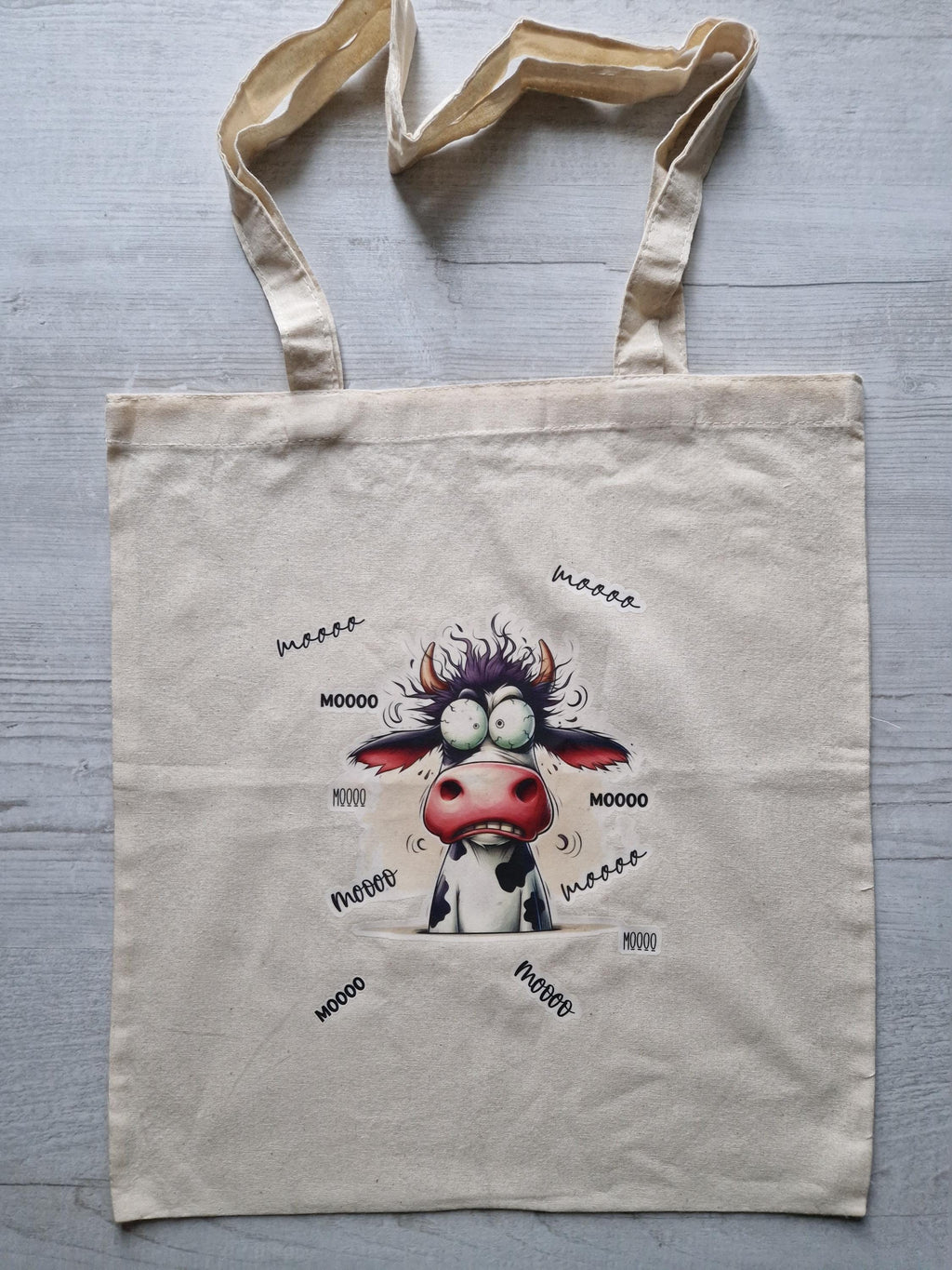 Tote bag humoristique " La vache folle "
