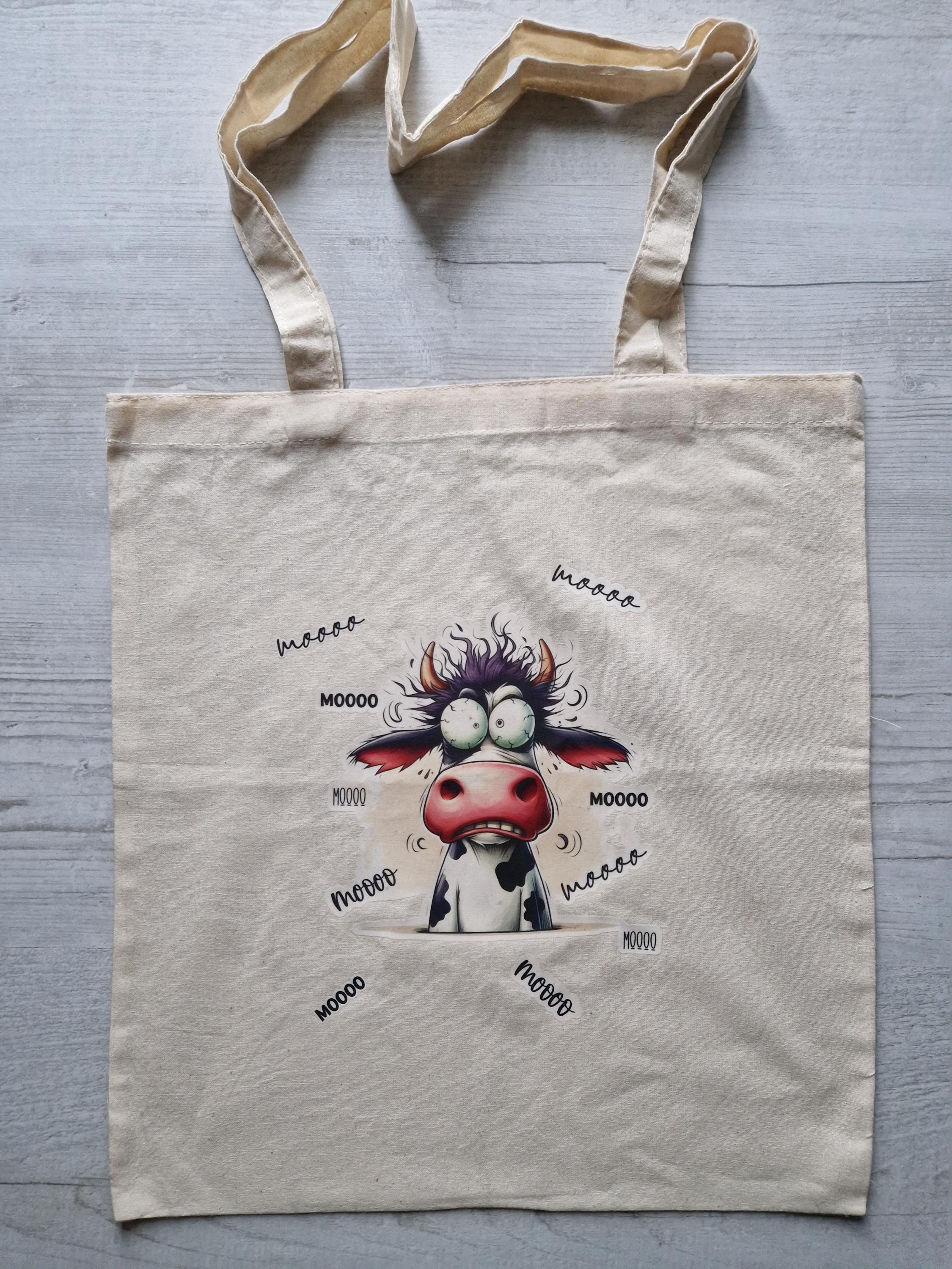 Tote bag humoristique " La vache folle "