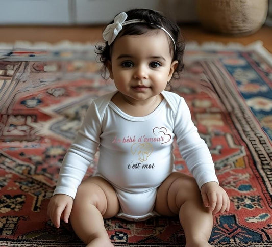 Ensemble assorti maman bébé personnalisé t-shirt body duo naissance Heyl’Créations