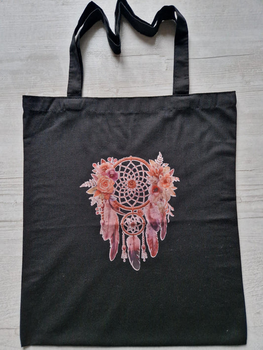 Tote bag attrape rêve coton personnalisé sac bohème Heyl’Créations