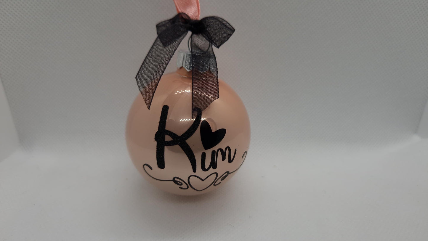 Boule Noël personnalisée prénom décoration sapin Heyl’Créations