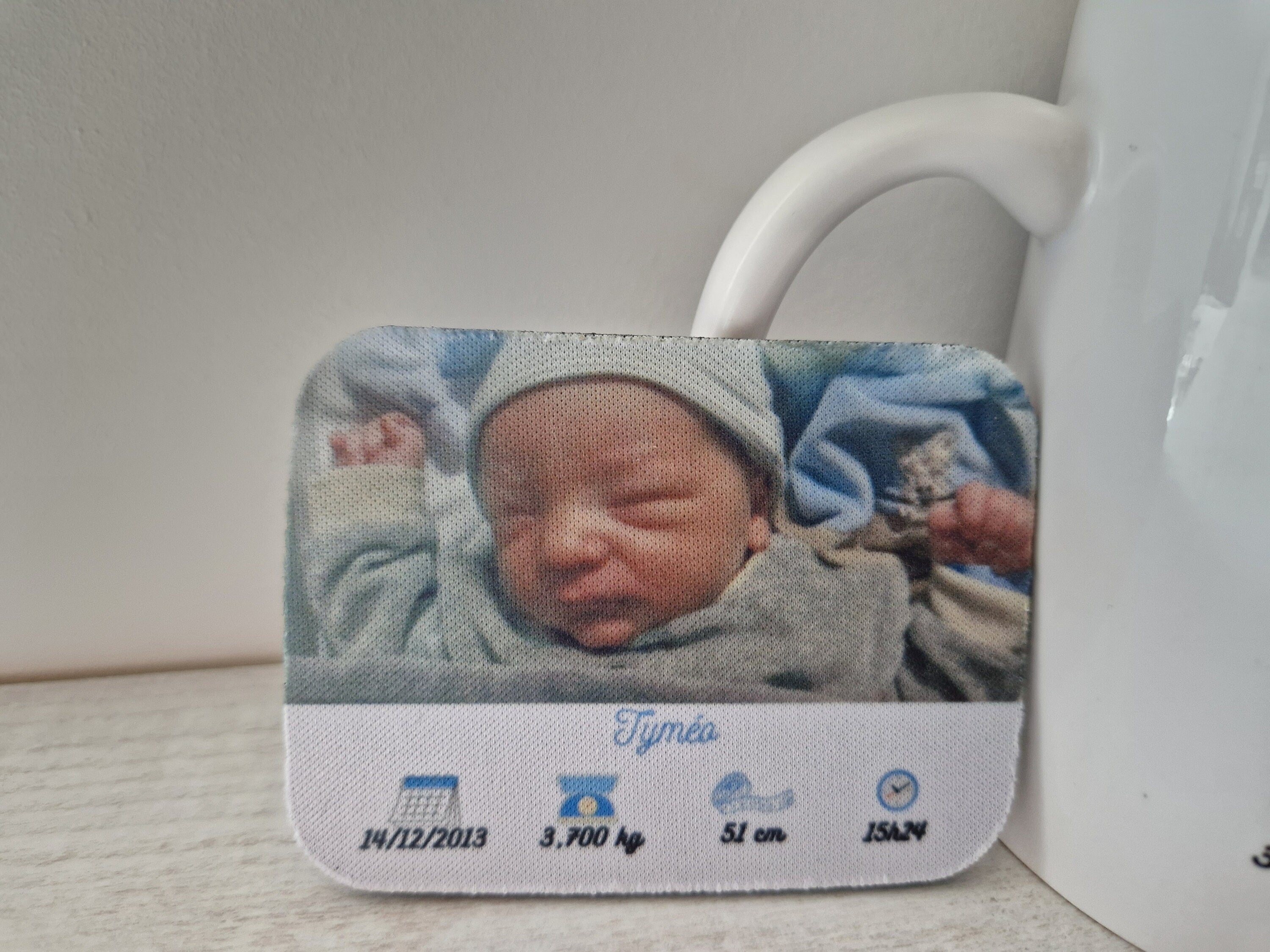 Pack de Naissance / cadeau de naissance Mug personnalisé avec photo