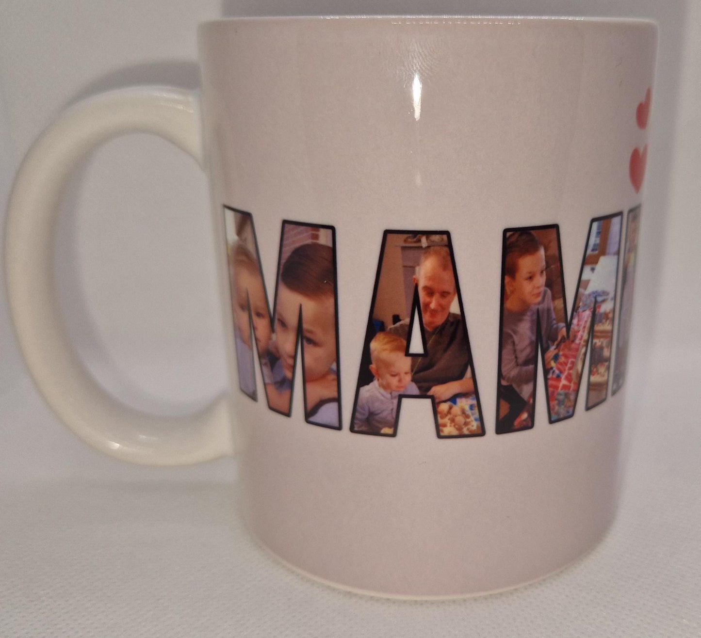 Mug photo personnalisé Mamie Papi cadeau famille Heyl’Créations