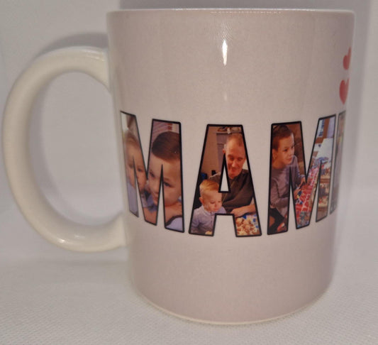 Mug photo personnalisé Mamie Papi cadeau famille Heyl’Créations