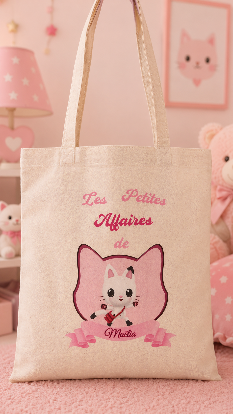 tote bag personnalisé avec prénom modèle pandy Patte
