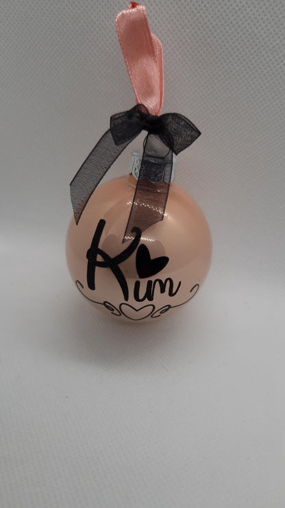 Boule Noël personnalisée prénom décoration sapin Heyl’Créations