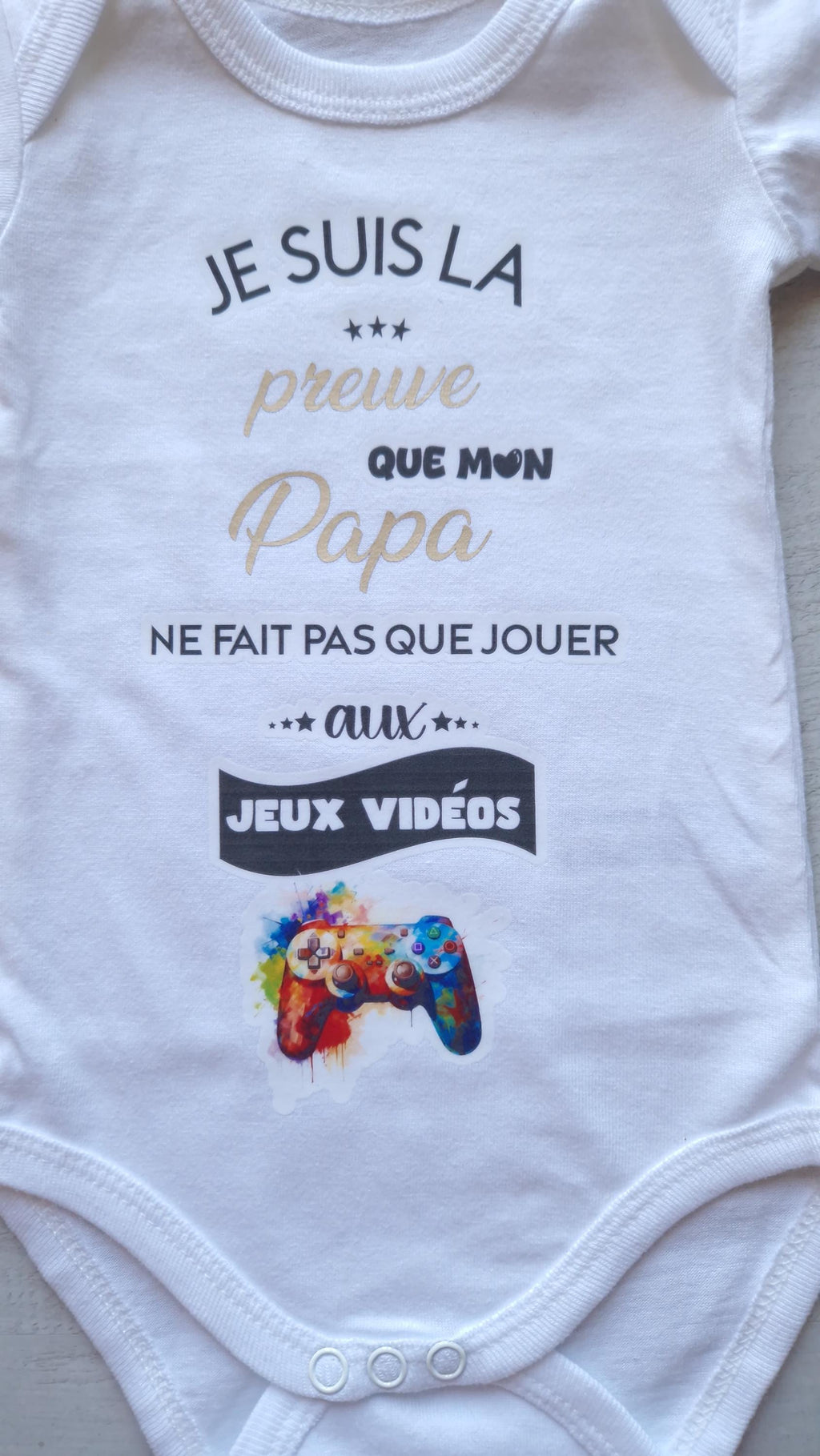 Bodie/ Body bébé personnalisé " Papa Gamer " Humour