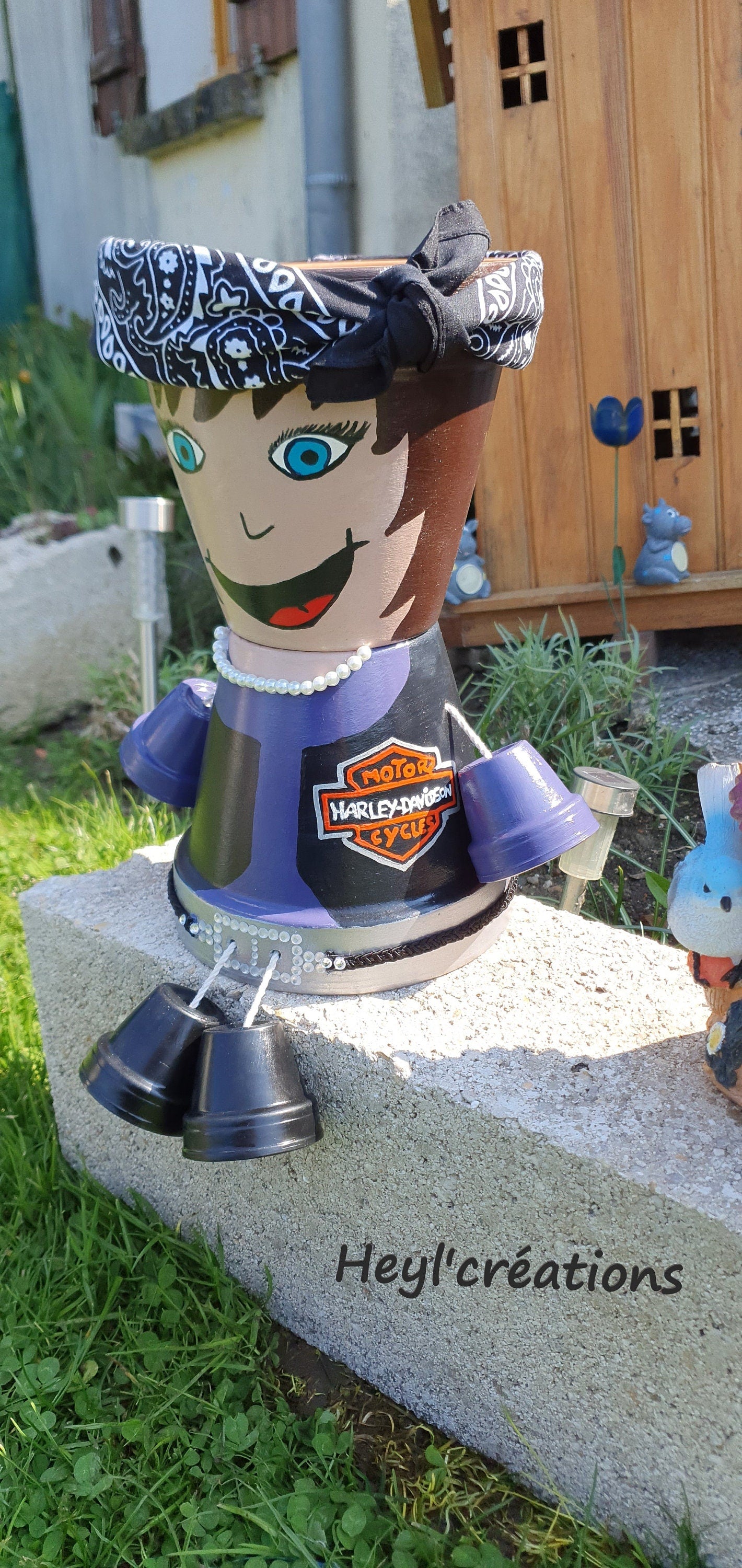 Cache pot personnage Harley Davidson et vos autres demandes de personnages personnalisés