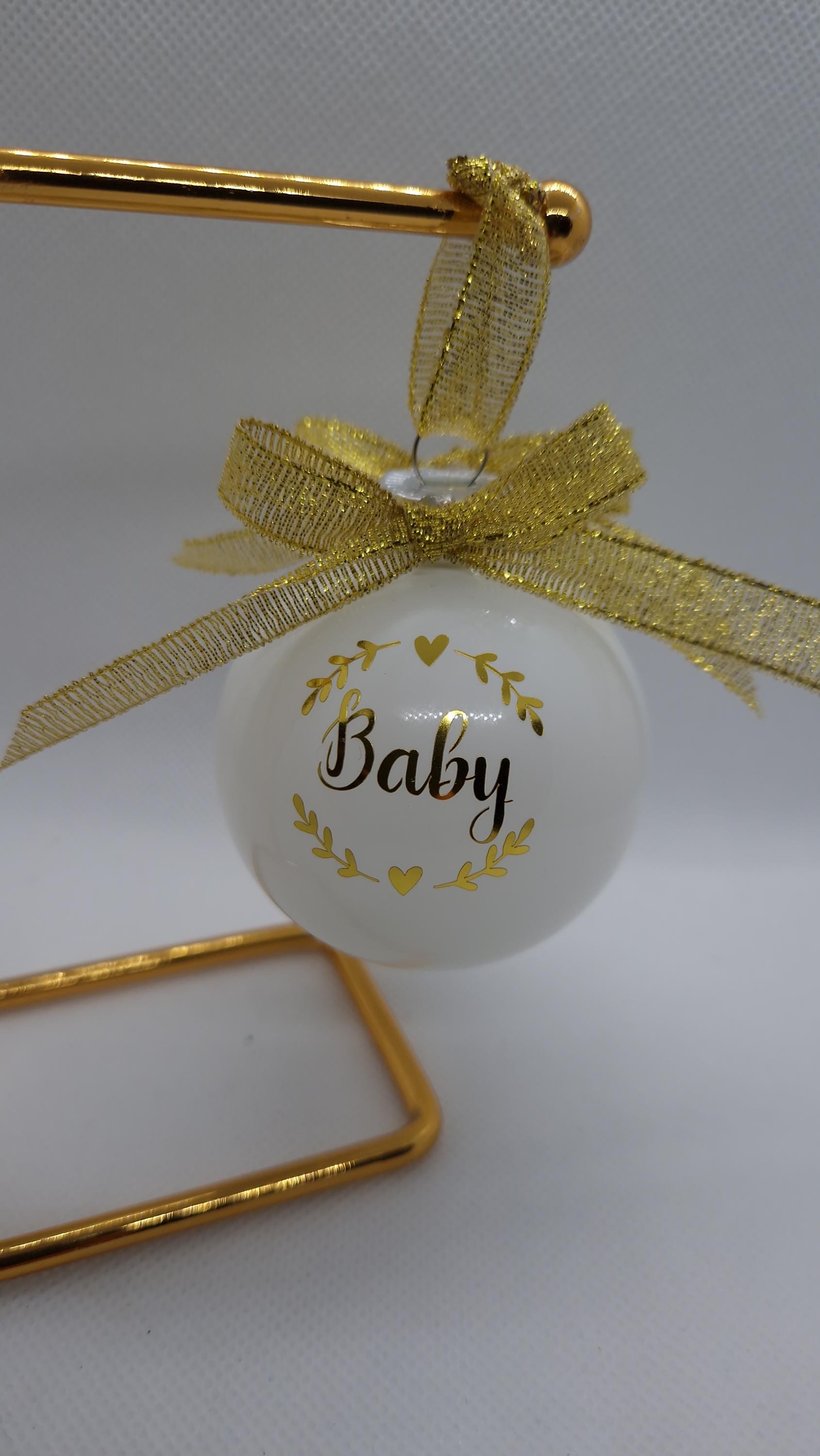Boule Noël annonce grossesse décoration sapin futur bébé Heyl’Créations
