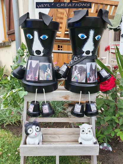 Cache-pot personnage personnalisé photo décoration artisanale unique Heyl’Créations