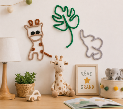 animaux de la savane décoration chambre enfant 