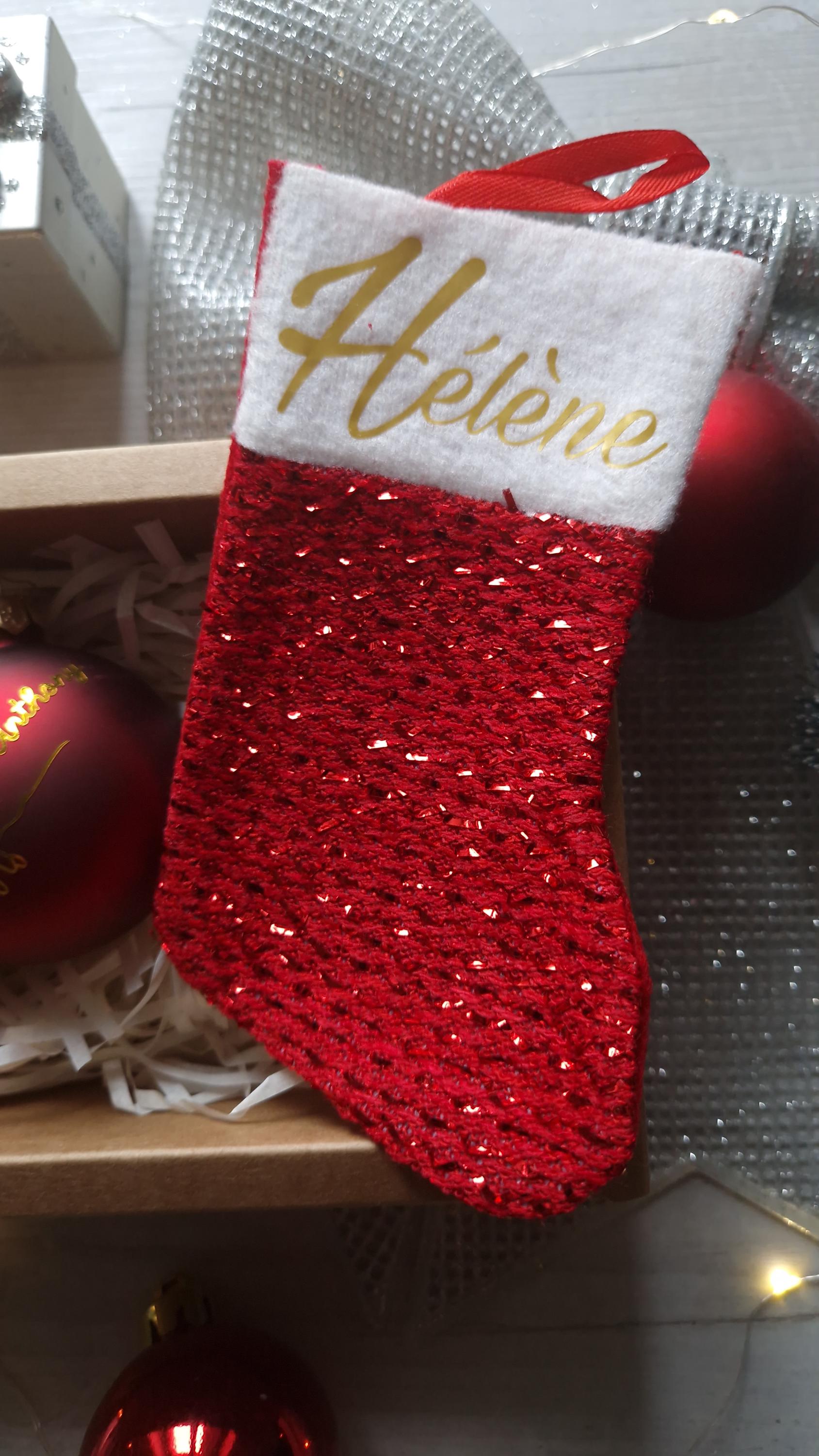 Coffret boule Noël couple personnalisé prénoms décoration sapin Heyl’Créations