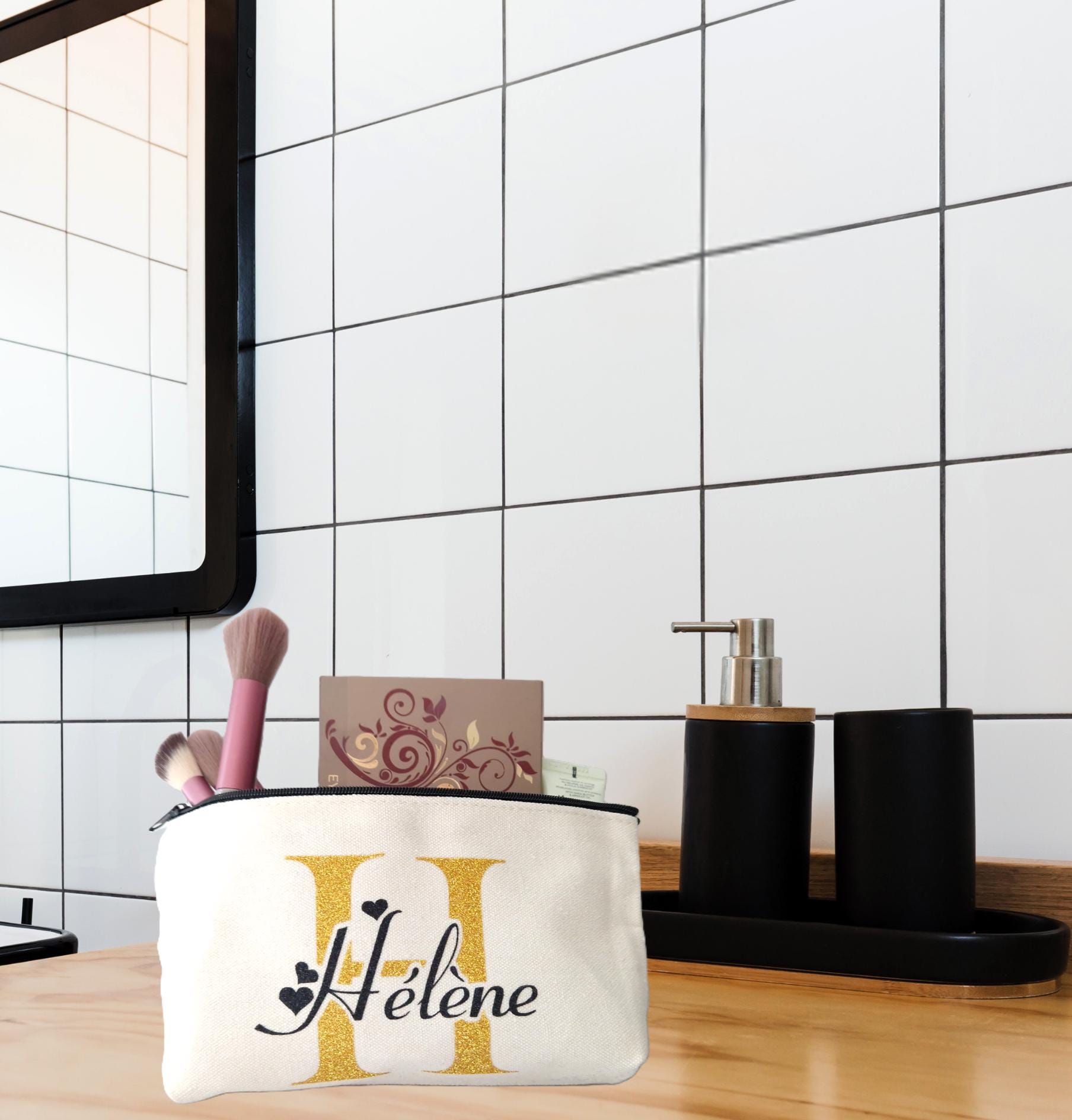 Trousse personnalisée avec prénom ou texte au choix