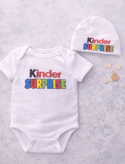 Body bébé personnalisé annonce grossesse surprise, idée cadeau futur papa original avec bonnet